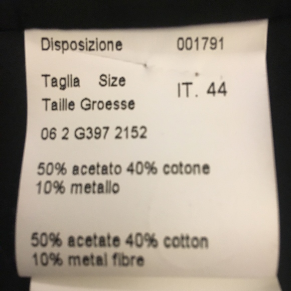 Piazza Sempione Woman's Blazer Black Size 8M (44) - Picture 7 of 8